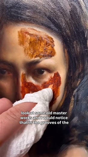 Gustavo Ramos on Instagram: "Yeah there was a lot of confusion the first time I posted this video, so here’s the why and how and don’t worry I’m not ruining my painting. With AI imagery becoming more common, I find myself thinking a lot about how important it is to push as much humanity as possible into a painting. One way I do that is by studying the old masters, looking closely at what they were making before technology had any role in shaping the visual experience. Here I’m exploring a surfac