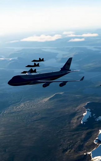 206K views · 14K reactions | Air Force One over Alaska today under protection from six F-22 Raptors. | Lou Mak | Facebook
