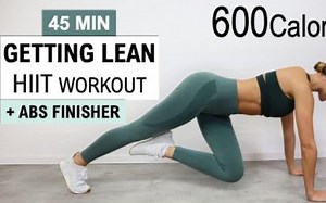 【Eleni Fit】45分钟600卡无重复全身纤细身材HIIT＋腹部训练