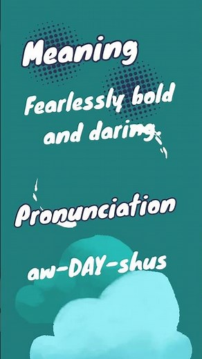 Word of the Day: Audacious | Meaning, Pronunciation & Example #vocabulary #englishlanguage