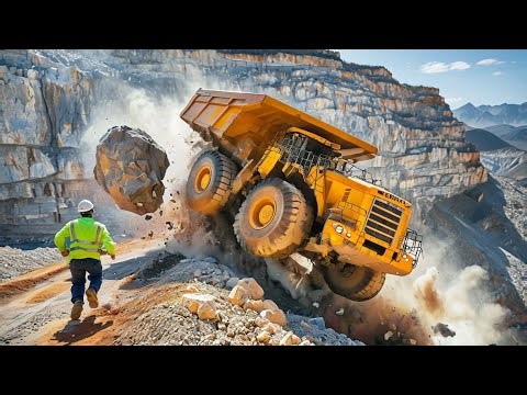 How this heavy machinery fell from the cliff😳