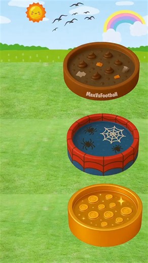 First Reel on Instagram: "POOP POOL Challenge! Which Pool is Junior’s? Ronaldo vs Messi vs Speed vs MrBeast"