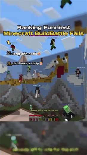 Funniest Minecraft Build Battle Fails 💀😂😂 #shorts