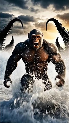 monkey and kekada #shortsfeed #ai #animals #viral