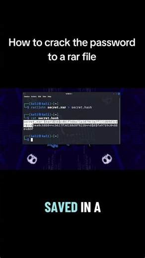 How to get the password to a rar file #cybersecurity