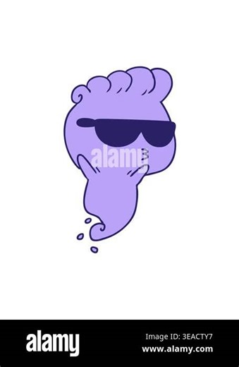 vibrating motion animation of freehand drawn cartoon of scary ghost Stock Video Footage - Alamy