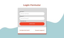 Login-Formular-Design – HTML-Vorlage von Nicepage