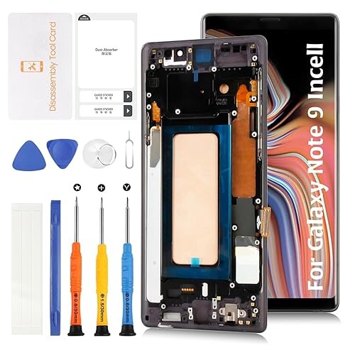 Olivechard InCell Note 9 LCD (No Fingerprint Function) with Midnight Black Frame Screen Replacement for Samsung