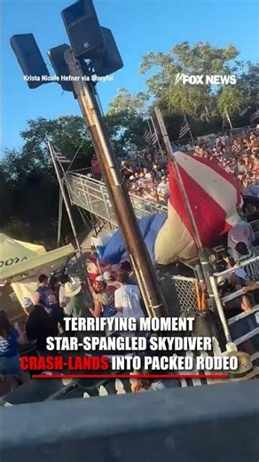 WATCH: Patriotic skydive takes a frightening turn... #skydiving #shorts #patriotism
