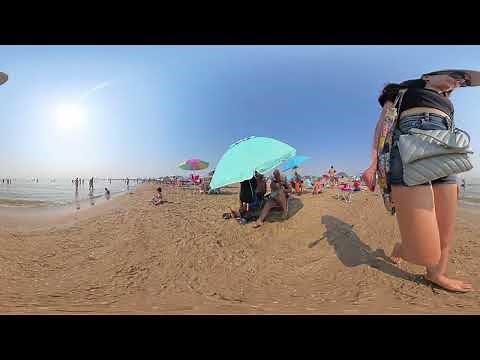 ☀ Sunny Beach Walk — 8K VR 360° Coastal Experience in Spain | Ocean Walks 360