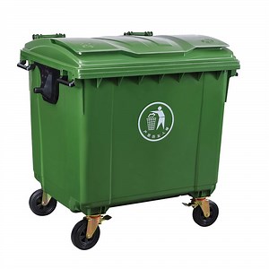[Hot Item] 1100L Customized Color Plastic Industrial Dustbin Mobile Waste Bin Garbage Container Trash Can with Four Wheels