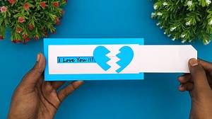 Learn how to make an amazing slider gift card - Valentine day special gift ideas - Handmade crafts #Crafts #ValentineDayCrafts #GiftCard | Entertaining Arts