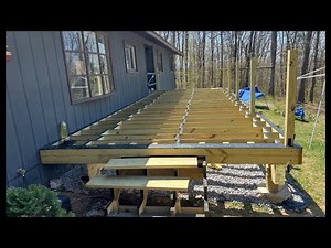 Installing Deck Railing Posts + Blocking | Starting Trex Picture Frame Decking | LIVE
