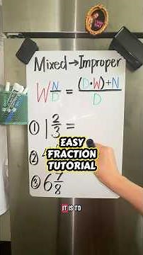 How to Convert Any Mixed Number Into an Improper Fraction #fractions #improperfractions #basicmath