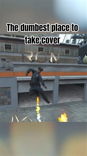 The dumbest place to take cover #gta #gtaiv #gta4