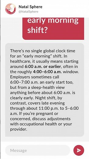 What time is considered an early morning shift?