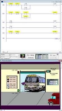 PLC Ladder Logic Garage Door Test #automation #simulation