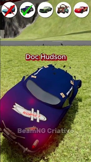 Lightning McQueen Vs Chick Hicks Vs The King Vs Doc Hudson Vs Mater 🏊 Pool Jump Challenge!