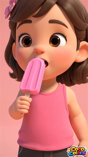 Pink color 🦄 kids learning and playing eating Pink icecream 🍦 || #cocomelon