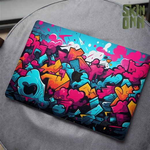 Graffiti MacBook Pro Skin | Vinyl Decal, Protective Sticker - Etsy