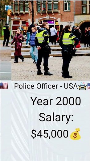 How Much Do Police Officers Earn? 😳 USA Salary 1970–2026 #shorts#usa #job #salary #police