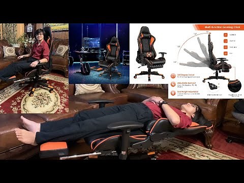 Best Gaming Racing Chair | Costway 180° Recline w/Massage & Footrest | Beats PewDiePie Clutch Chairz