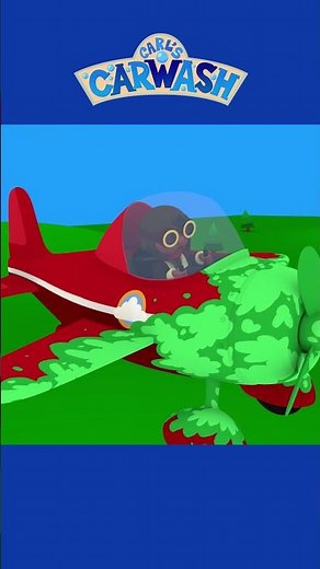 Ace's airplane needs some help! #carlscarwash #vehicles #airplane #kidscartoon #cartoon #shorts