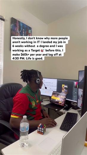 I landed my IT job without experience or a degree by going through CourseCareers. #careerhacks