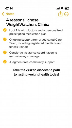 Introducing WeightWatchers Clinic 🩺 Join today for access to obesity-trained doctors, FDA-approved medication, and a tailored nutrition plan from the weight-loss leader you trust. | WeightWatchers