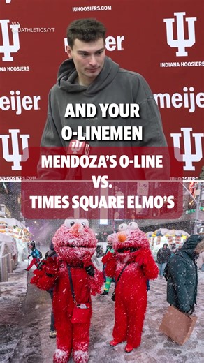 Fernando Mendoza says offensive line kept the Times Square mascots from his Heisman 😆 #Heisman #CollegeFootball #CFB #Mendoza