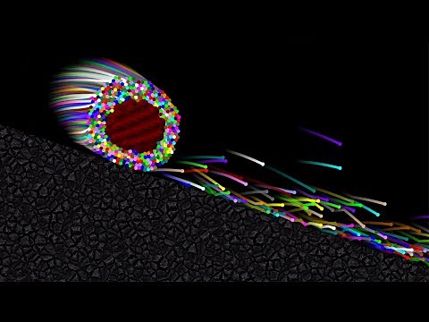 Escape from the Sticking Monster - Survival Marble Race in Algodoo