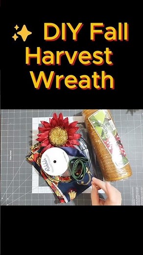 🌻DIY this FALL Mesh & Fabric WREATH! #shorts🌻