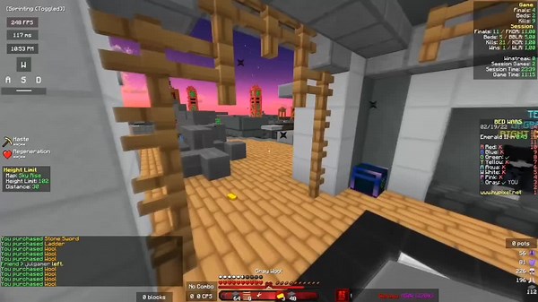 Protéger le bed au max 😡#pourtoi #bedwars #hypixel #1v2 #clutch #pvp