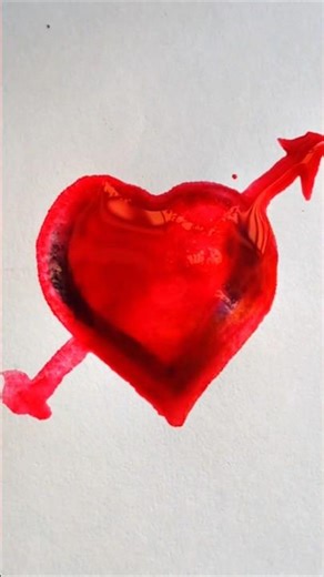 Satisfying Heart Painting ❤️🎯 Easy Art Trick | Ani Tiny Arts #shorts