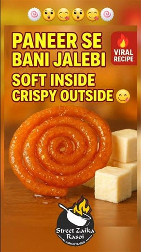 🧀 Paneer Jalebi Recipe 😍 | Soft Inside Crispy Outside | Viral Sweet Recipe 🔥