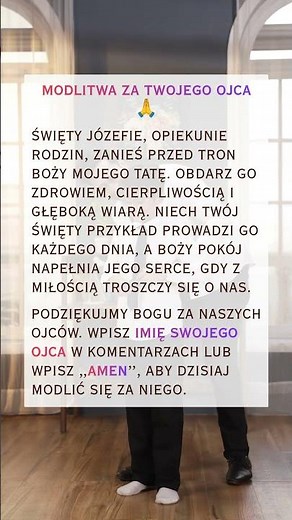 Modlitwa za Twojego Ojca pod opieką św. Józefa 🙏