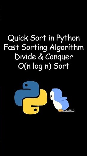 Quick Sort in Python | Fast Sorting Algorithm Explained #coding #python