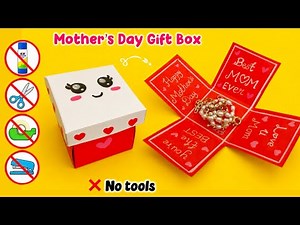 Last Minute Mother’s Day Gift Idea No Glue, No Scissors/DIY Mother’s Day Gift Box /White paper craft