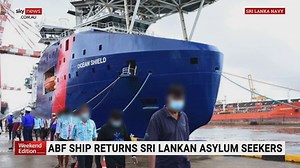 An Australian Border Force ship has returned 46 Sri Lankans to Colombo in what is believed to be the first deportation of asylum seekers by sea. Watch the full episode at www.skynews.com.au/flash | Sky News Australia