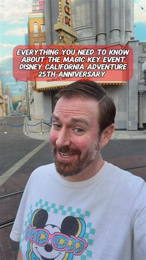 Sometimes Castles on Instagram: "Magic Key Event for the 25th Anniversary of Disney California Adventure The virtual queue opens at noon. The event is 2pm - 8pm. The virtual queue will give you a time to show for this Mickey Mouse and Minnie have special outfits that are throwbacks to when DCA opened 25 years ago #disneyland #disneycaliforniaadventure #magickeyholder #disney #mickeymouse"