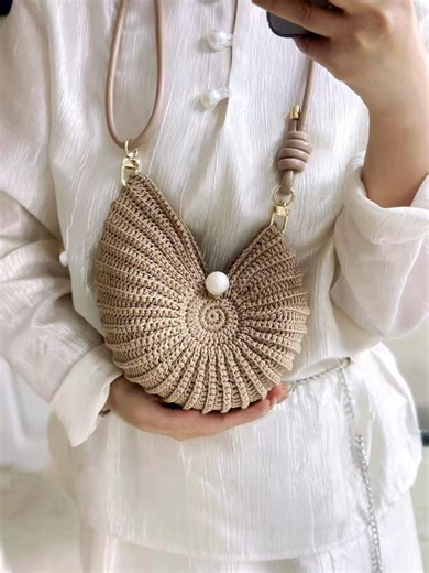 Seashell Bag Crochet Pattern, Sea Conch Bag Tutorial, Nautilus Seashell Pouch, Summer Bag, Shoulder Bag Pattern, Beach Purse, Boho Handbag - Etsy UK