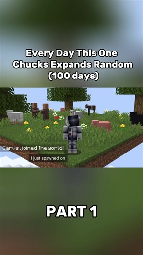 Every Day This One Chunk Expands RANDOM (100 days) Follow for more Videos #minecraft #minecraftchallenge #viral #gaming #carvs