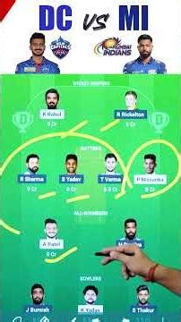 DC vs MI Dream11 Team Today Prediction, MI vs DC Dream11: Playing11, Stats, Analysis