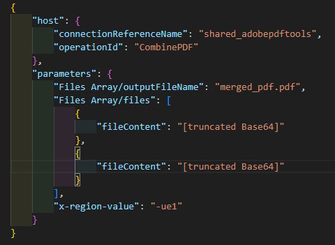 Merging PDF attachments from Outlook in Power Automate