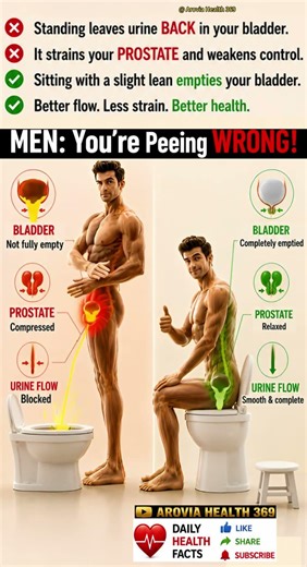 Best Position to Pee for Men | Sitting vs Standing to Pee #wellness #fitness #health
