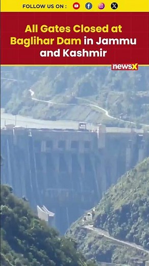 J&K: All Gates Closed at Baglihar Hydroelectric Dam on Chenab River in Ramban