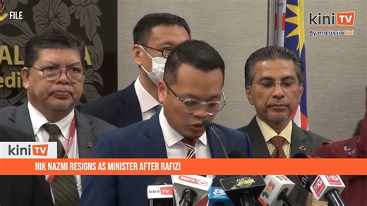 Natural Resources and Environmental Sustainability Minister Nik Nazmi Nik Ahmad has tendered his resignation, with July 4 set to be his last day in office. Nik Nazmi said he will be on leave beginning tomorrow until July 3. The Setiawangsa MP’s resignation comes just hours after Rafizi Ramli announced his resignation as the economy minister. | Malaysiakini