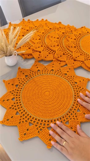 Sousplat em croche tutorial 🧡