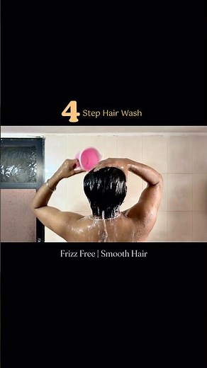 Follow this Hair Wash routine to control frizz & get smooth hair✅ #frizzyhair #frizzyhairsolution