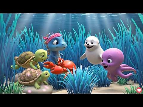 Dino, Turtle & Crab: Secret of the Blue Seagrass Meadow 🌿 The Magic Bubble Map